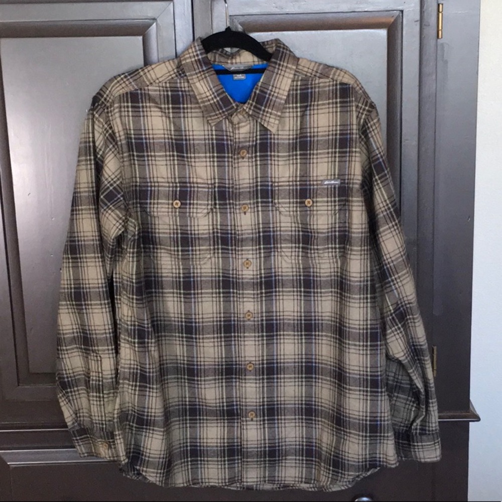Eddie Bauer Expedition Performance Flannel Shirt L